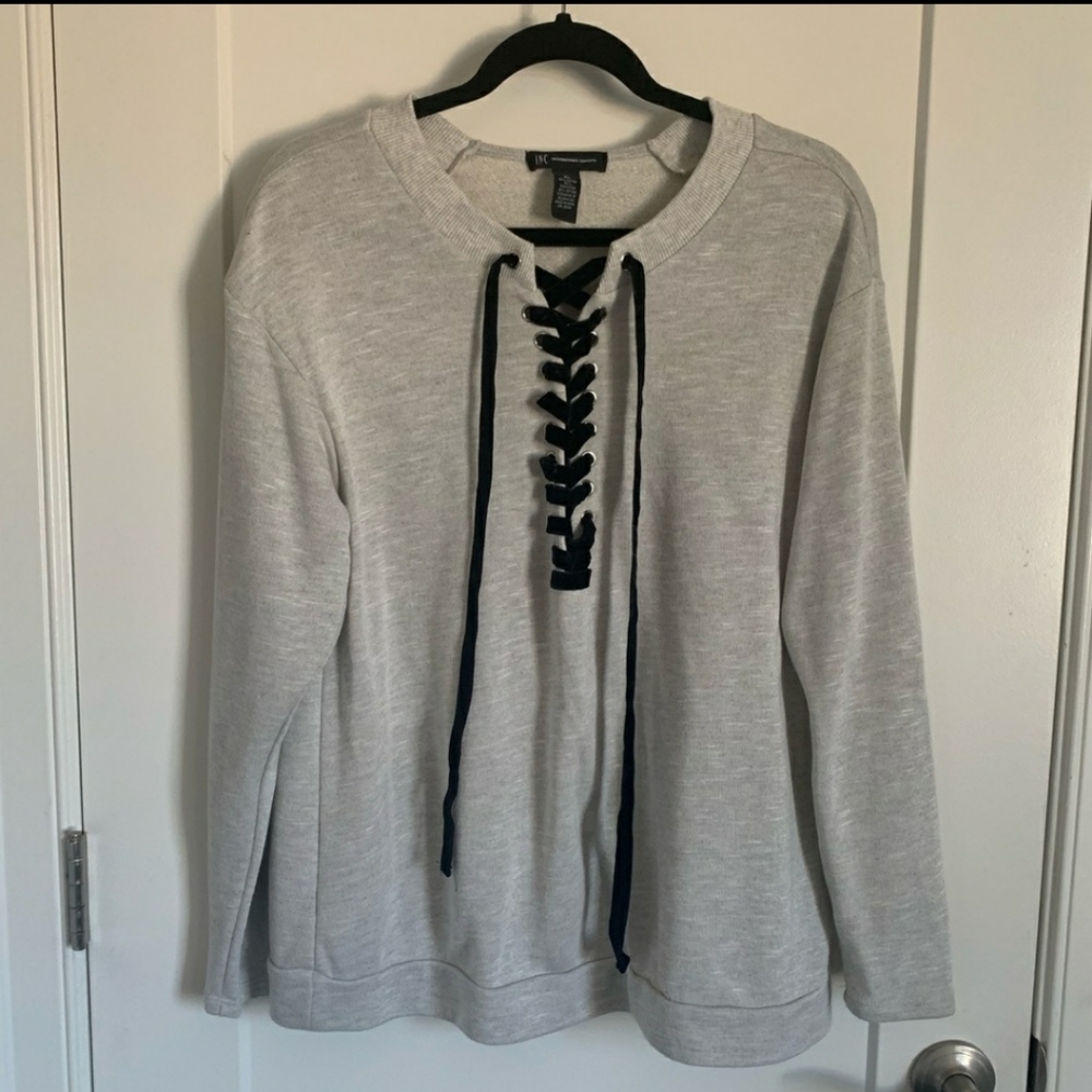 INC Lace-up Pullover